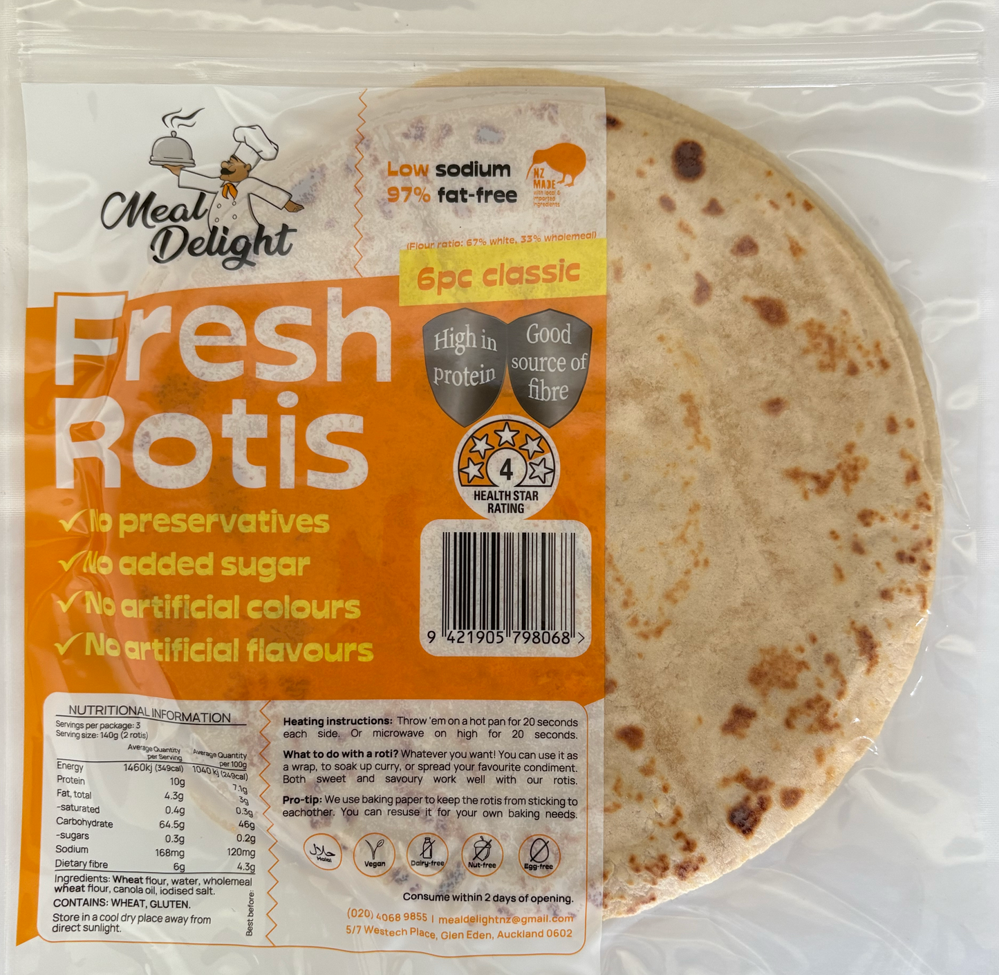 Fresh Roti 6 pack